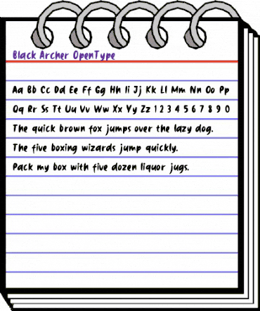 Black Archer Regular animated font preview