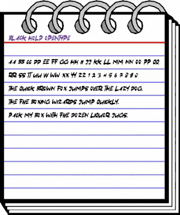 Black Hold Regular animated font preview