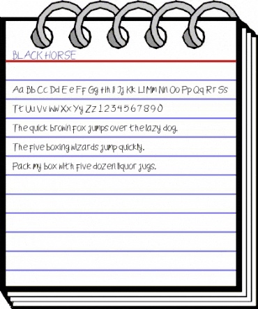 BLACK HORSE Regular animated font preview