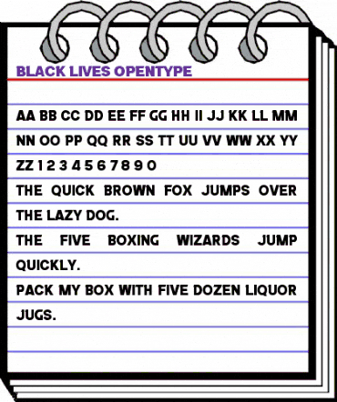 a Black Lives BlackLives animated font preview