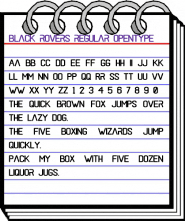 black rovers Regular Regular animated font preview