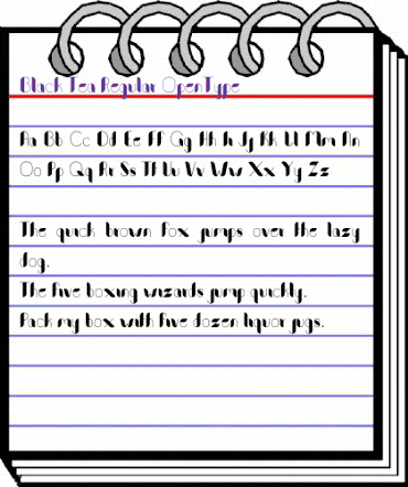 Black Tea Regular animated font preview