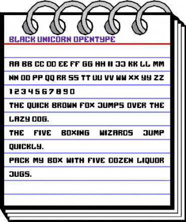 Black Unicorn Regular animated font preview