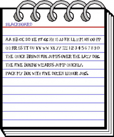 BlackBoard Regular animated font preview