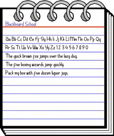 Blackboard School Regular animated font preview