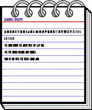 Blackheat Regular animated font preview