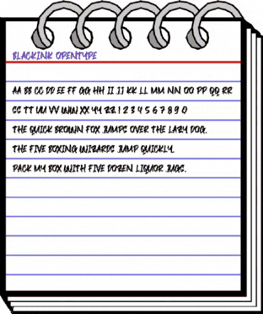 Blackink Regular animated font preview