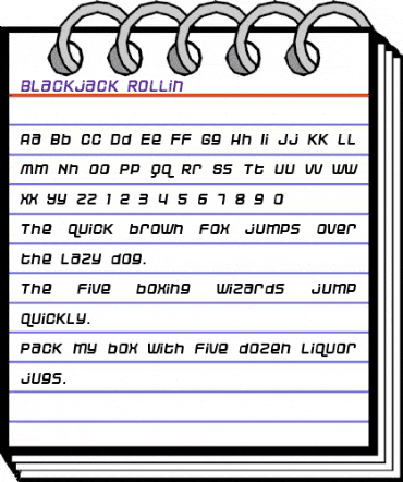 Blackjack Rollin animated font preview