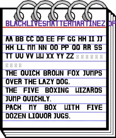 Black Lives Matter Martinez animated font preview