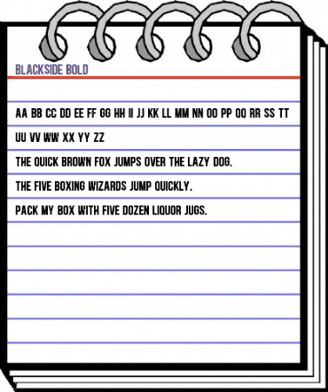 Blackside Bold animated font preview