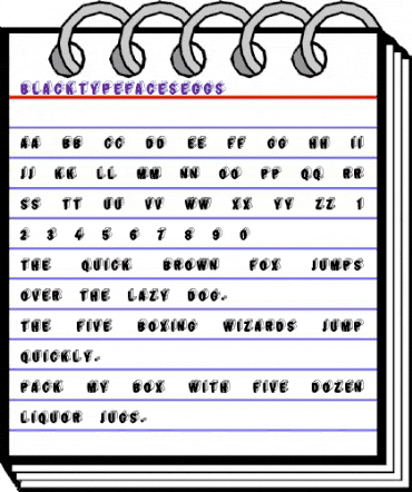 BlackTypefacesEggs Regular animated font preview