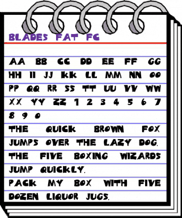 Blades Fat FC Regular animated font preview