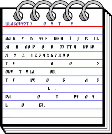 Blagovest-Six Regular animated font preview Blagovest-Six Regular animated font preview