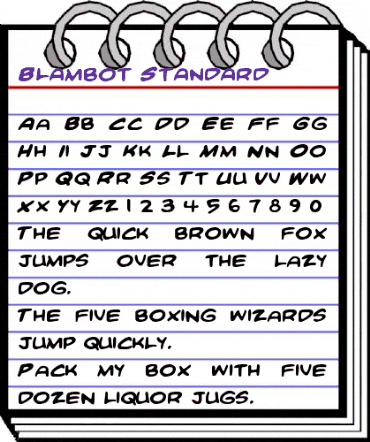 Blambot Standard Regular animated font preview