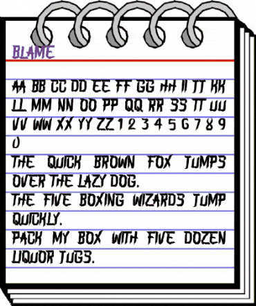 BLAME Regular animated font preview BLAME Regular animated font preview