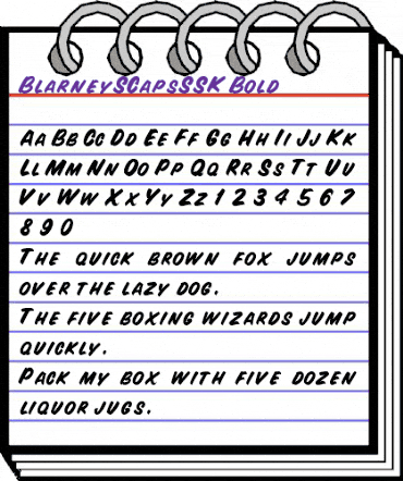BlarneySCapsSSK Bold animated font preview