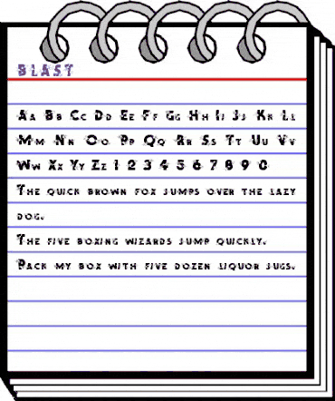BLAST Regular animated font preview
