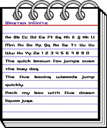 Blaster Infinite Regular animated font preview