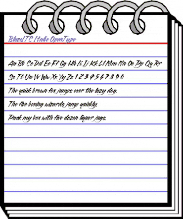 Blaze ITC Italic animated font preview