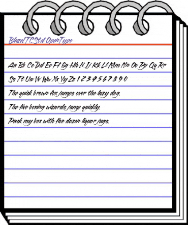 Blaze ITC Std Regular animated font preview