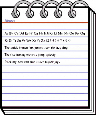 Blearex Medium animated font preview
