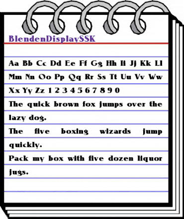 BlendenDisplaySSK Regular animated font preview
