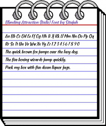 Blending Attraction Italic animated font preview Blending Attraction Italic animated font preview