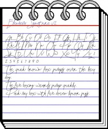 Blenheim Signature Regular animated font preview