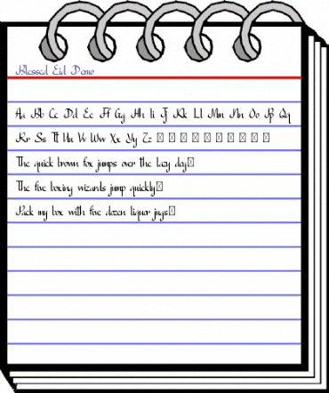 Blessed Eid Demo Regular animated font preview