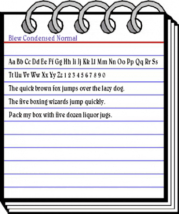 Blew-Condensed Normal animated font preview