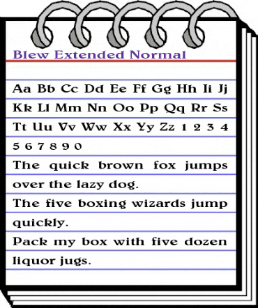 Blew Extended Normal animated font preview Blew Extended Normal animated font preview