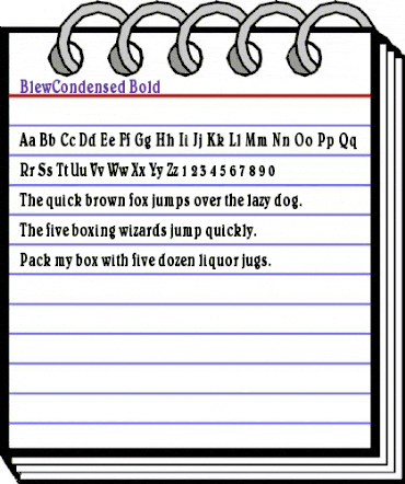 BlewCondensed Bold animated font preview