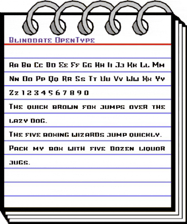 Blinddate Regular animated font preview Blinddate Regular animated font preview