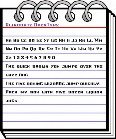Blinddate Regular animated font preview
