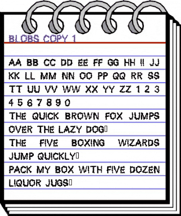 Blobs Regular animated font preview