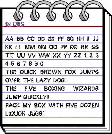 Blobs Regular animated font preview