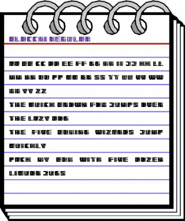 Blocchi Regular animated font preview