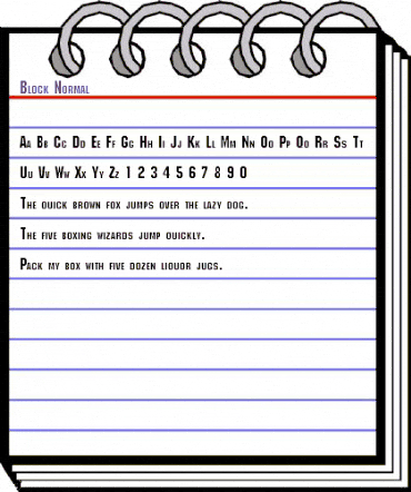 Block Normal animated font preview