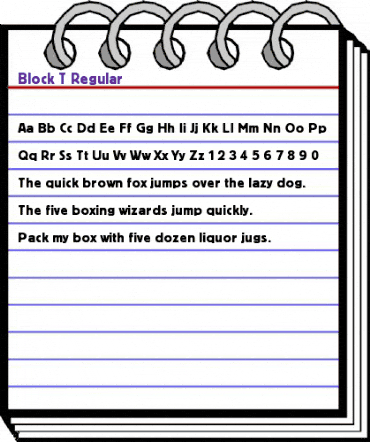 Block T Regular animated font preview Block T Regular animated font preview