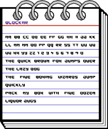 Blockar Regular animated font preview