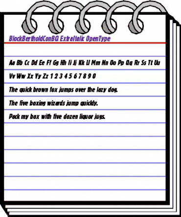 Block Berthold BQ Regular animated font preview Block Berthold BQ Regular animated font preview