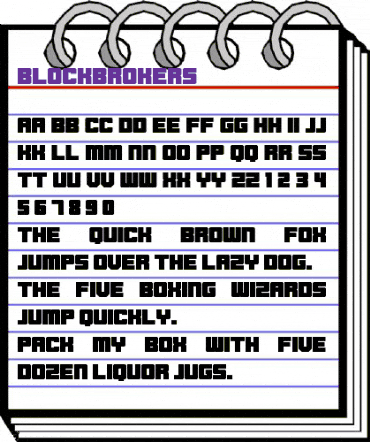 Blockbrokers Regular animated font preview Blockbrokers Regular animated font preview