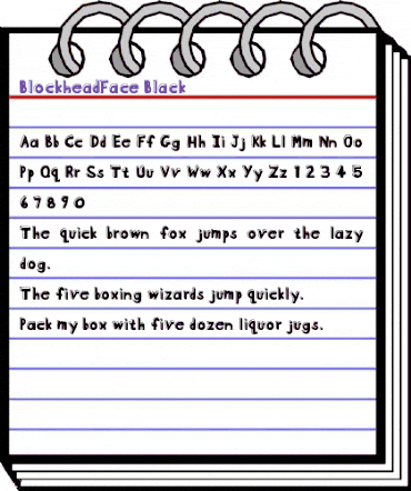 BlockheadFace-Black Black animated font preview