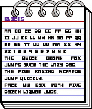 Blocks Regular animated font preview