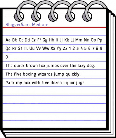 Blogger Sans Medium animated font preview