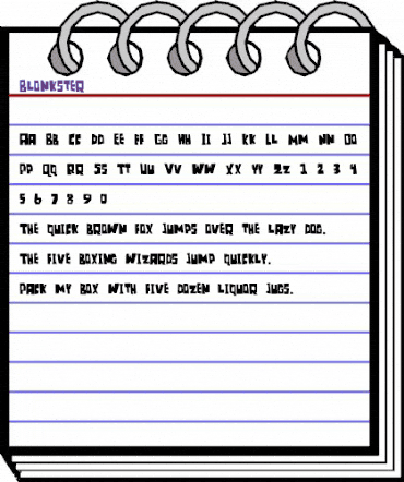 Blonkster Regular animated font preview
