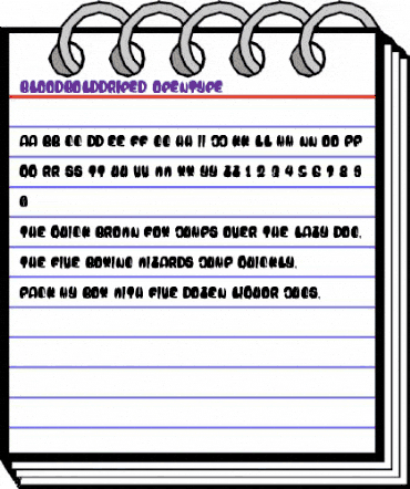 Blood Bold Driped Regular animated font preview