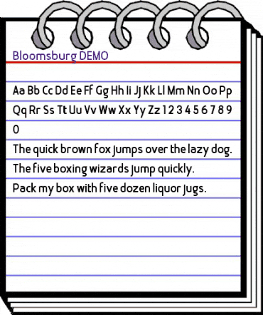 Bloomsburg Regular animated font preview