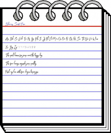 Bloomy Script Free Regular animated font preview