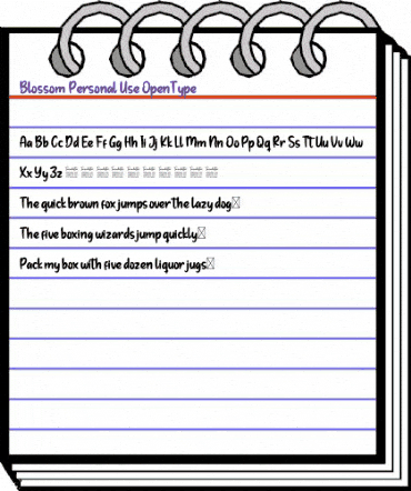 Blossom Personal Use animated font preview